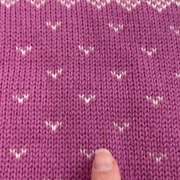 Vintage 80s Top Notch Wool Crewneck Tulip Fair Isle Sweater Handmade in the USA - Picture 16 of 16